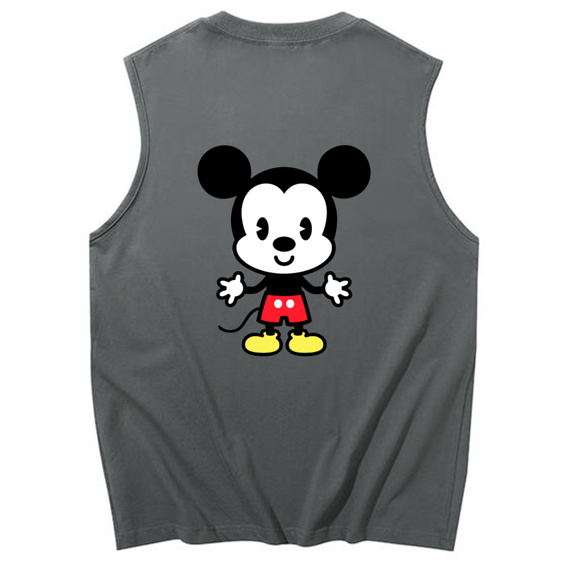 ミッキーマウス Mickey Mouse コットン100％タンクトップ（背面プリント）